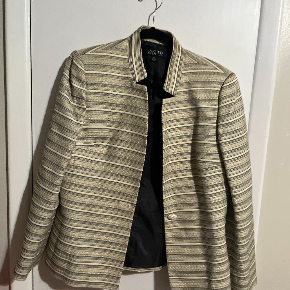 KASPER ONE BUTTON LINED BLAZER SZ 10